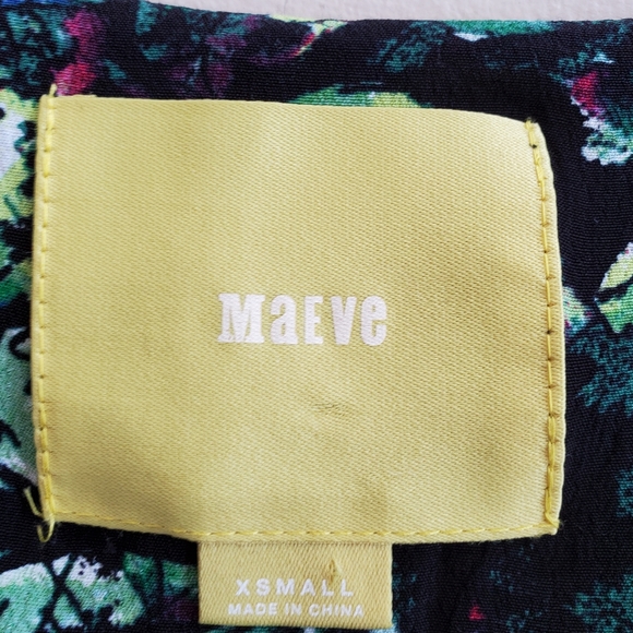 Anthropologie Maeve Black Floral Dress XS - Picture 11 of 12